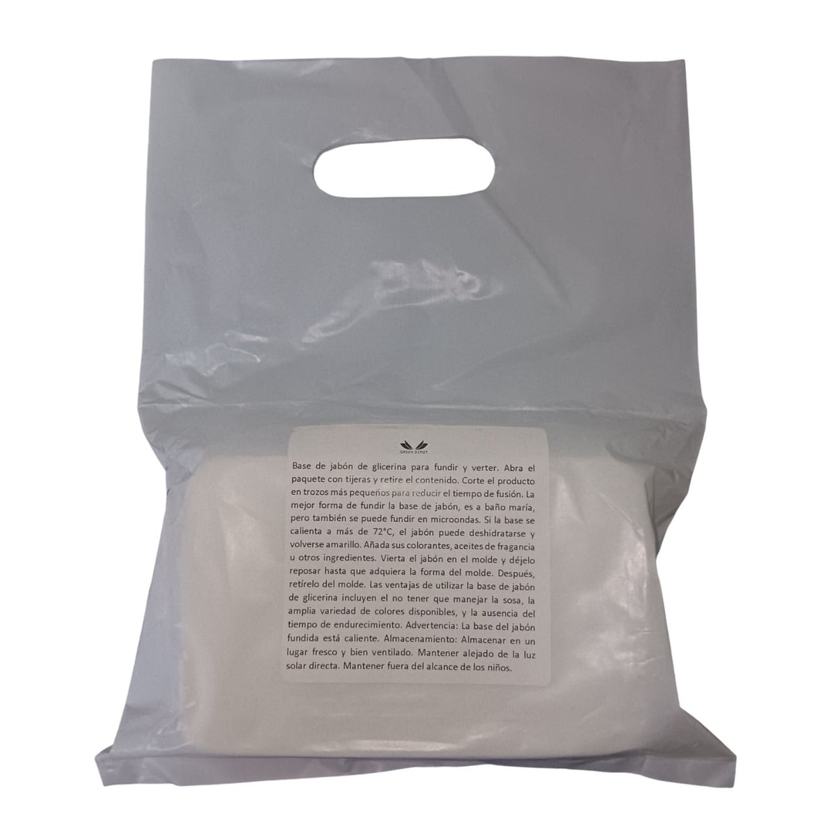 Base Jabon Glicerina Blanca Sin Sudor - Green Depot