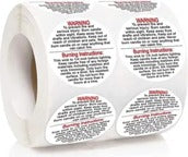 Etiqueta de Advertencia 25pk - 2.5cms