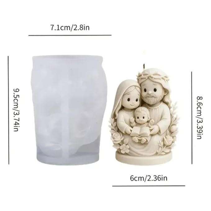 Molde Virgen Maria, Jose y Nino Jesus N.56