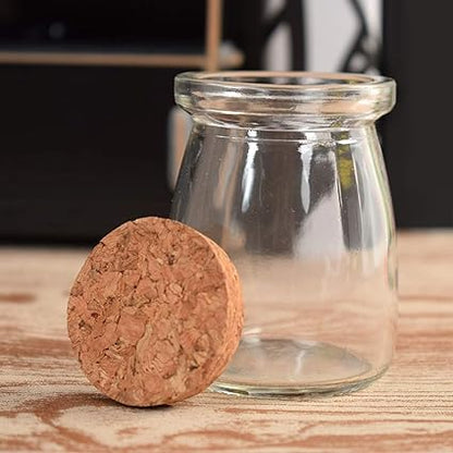 Vaso vidrio c/tapa corcho  100ml - No.8