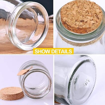 Vaso vidrio c/tapa corcho  100ml - No.8