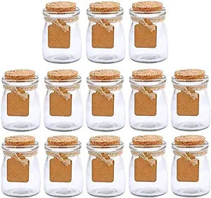 Vaso vidrio c/tapa corcho  100ml - No.8