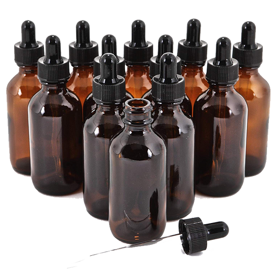 Gotero Vidrio Amber c/pipeta vidrio T/negra - 30ml