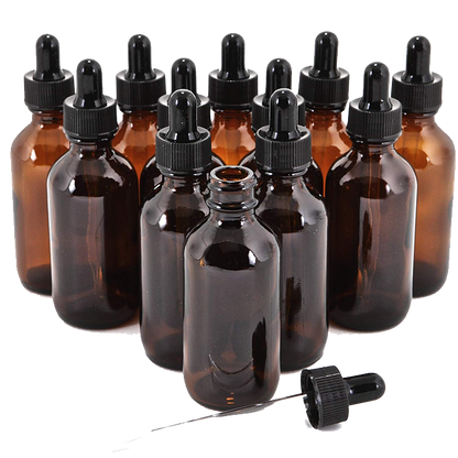 Gotero Vidrio Amber c/pipeta vidrio T/negra - 50ml