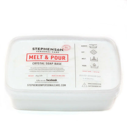 Base Jabon Glicerina Cristal SHAMPOO SOLIDO Blanco - Stephenson