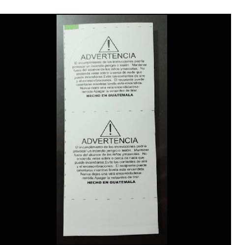 Etiqueta de Advertencia 25pk - 2.5cms
