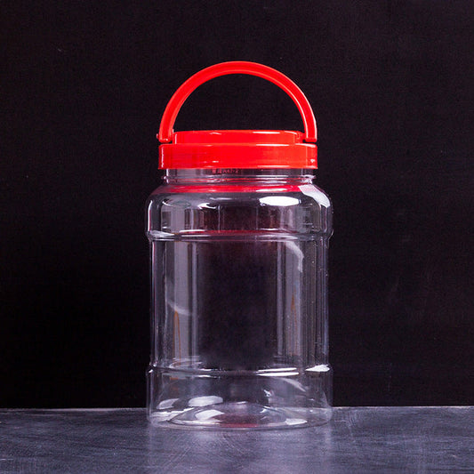 Tarro PET T/roja, Negra con Inner y agarre - 1000ml