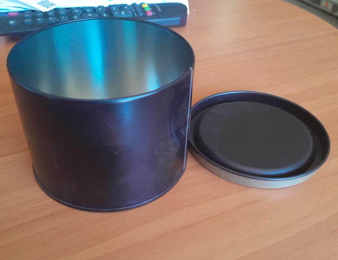 Tin-Can rec. Vela 7.5 cms alto x 10 cms ancho