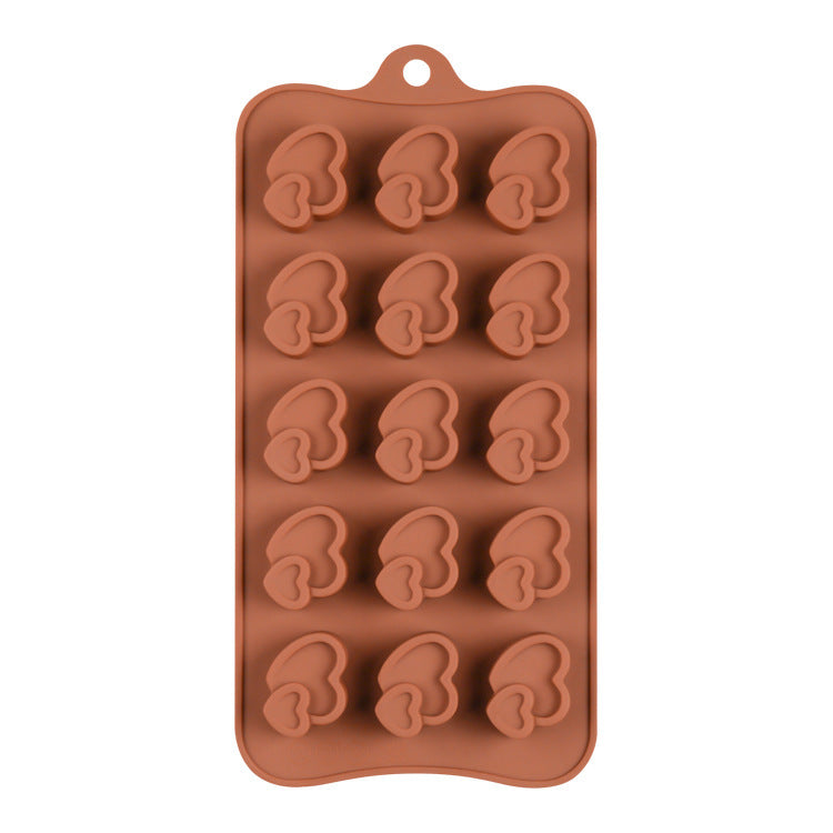 Molde Chocolate Doble Corazon No.16