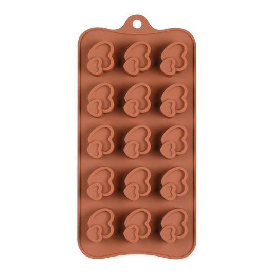 Molde Chocolate Doble Corazon No.16
