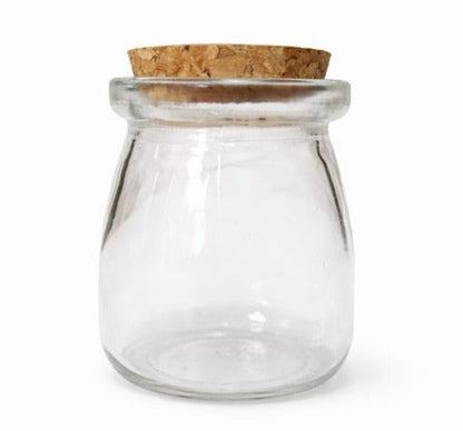 Vaso vidrio c/tapa corcho  100ml - No.8