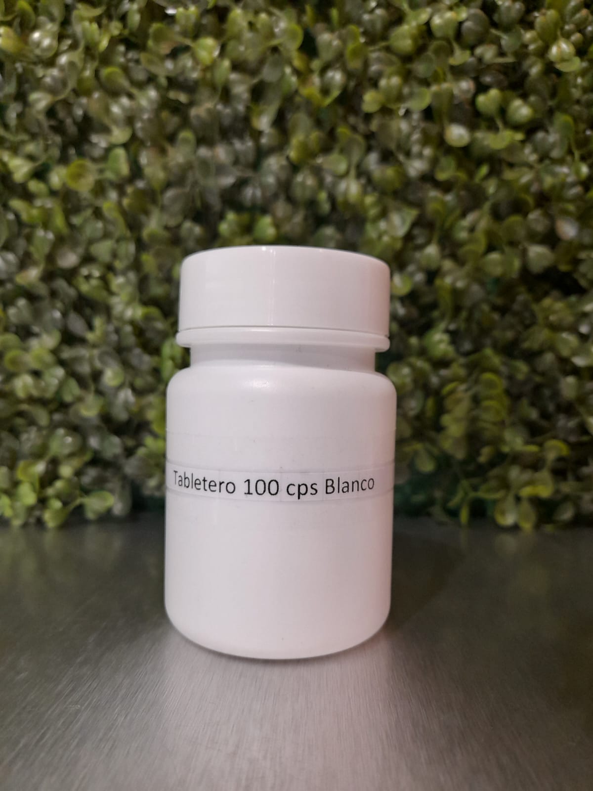 Frasco Pastillero PE-MK  Blanco con tapa - 100 capsulas