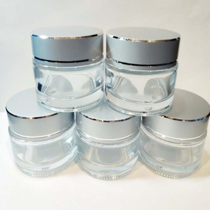 Tarro Vidrio c/Tapa Plateada - 30g
