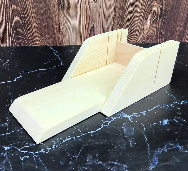 Set de Cortadora y cuchilla de Jabón en Barra - Madera No. 4